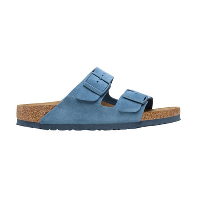 BIRKENSTOCK Arizona Suede Leather Soft Footbed Narrow - Elemental Blue