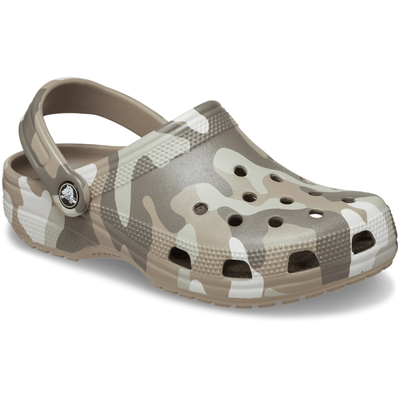 CROCS  Classic Printed Camo Clog - Mushroom/Multi