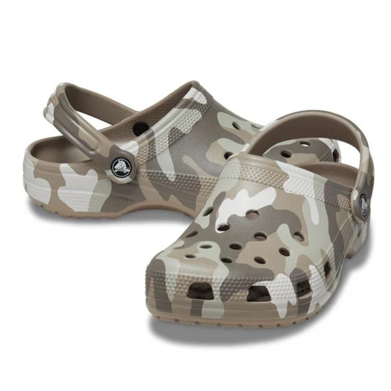 CROCS  Classic Printed Camo Clog - Mushroom/Multi