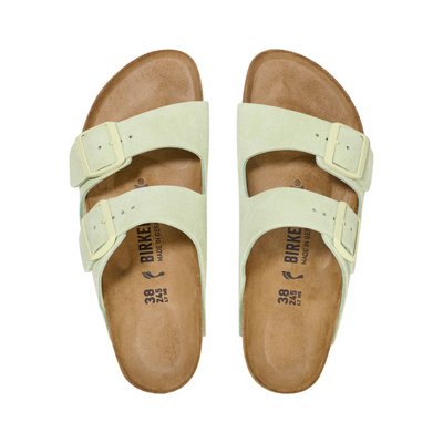 BIRKENSTOCK Arizona Suede Leather Narrow - Faded Lime