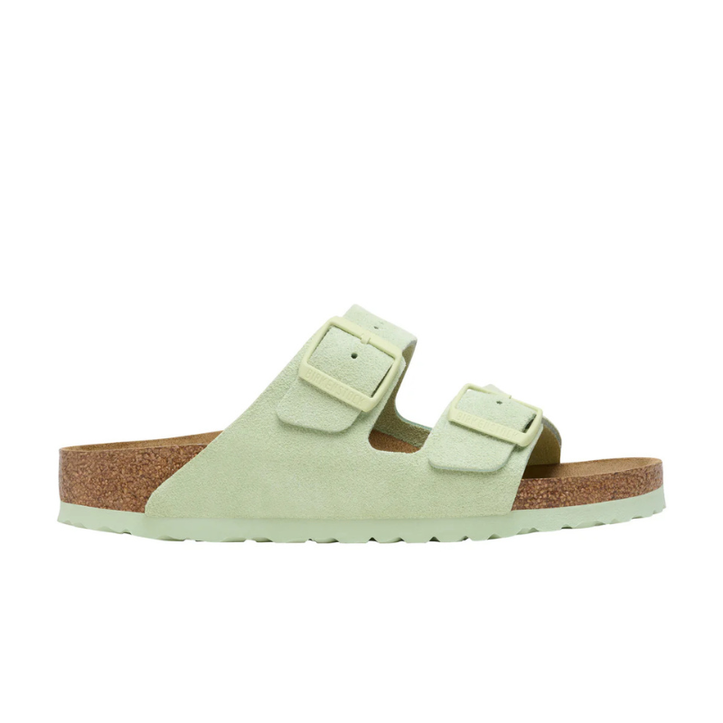 BIRKENSTOCK Arizona Suede Leather Narrow - Faded Lime