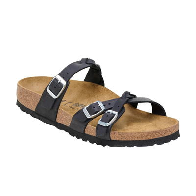 BIRKENSTOCK Franca Braided Oiled Leather Narrow - Black