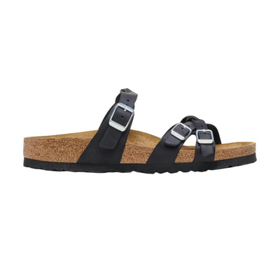 BIRKENSTOCK Franca Braided Oiled Leather Narrow - Black