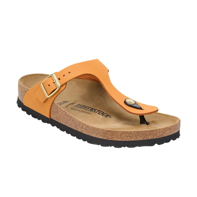 BIRKENSTOCK Gizeh Nubuck Leather Regular - Burnt Orange