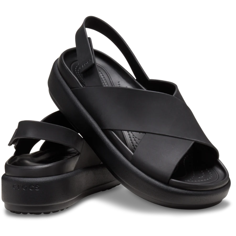 CROCS Brooklyn Luxe Cross Strap - Black