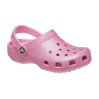 CROCS Classic Glitter Clog Toddlers - Pink Tweed Glitter