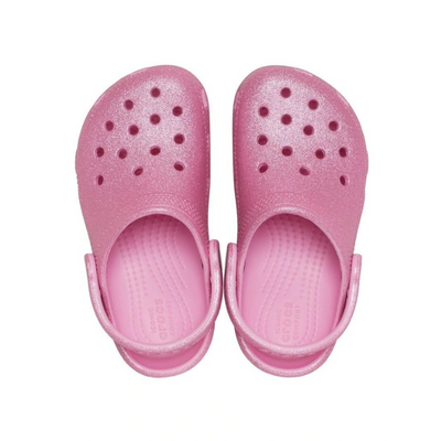 CROCS Classic Glitter Clog Toddlers - Pink Tweed Glitter