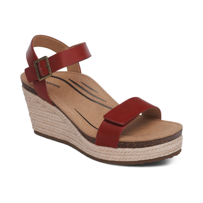 AETREX Sydney Espadrille Quarter Strap - Red