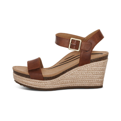 AETREX Sydney Espadrille Quarter Strap - Walnut