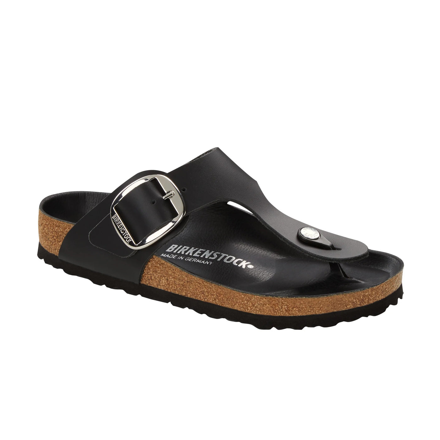 BIRKENSTOCK  Gizeh Big Buckle Smooth Leather  Regular - Black