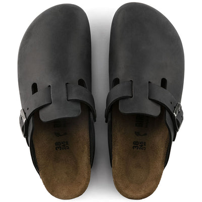 BIRKENSTOCK Boston Oiled Leather Narrow - Black