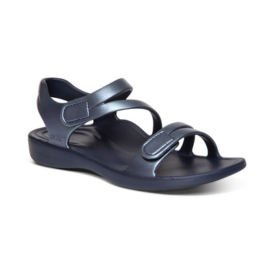 AETREX JILLIAN SPORT WATER FRIENDLY SANDAL NAVY - getset-footwear.myshopify.com