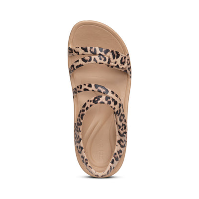 AETREX JILLIAN SPORT WATER FRIENDLY SANDAL LEOPARD - getset-footwear.myshopify.com