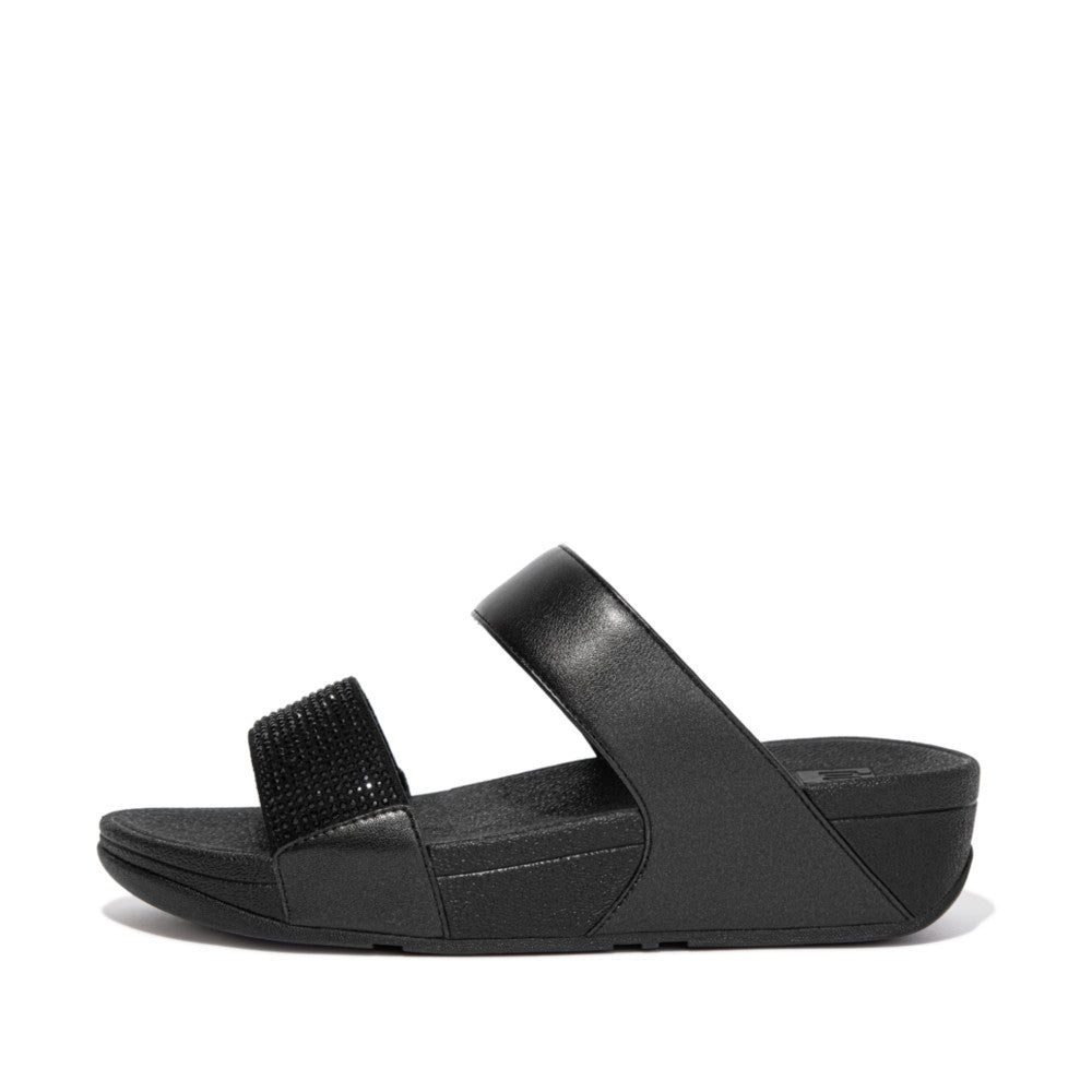 FITFLOP  Lulu Crystal Embellished Slides - Black