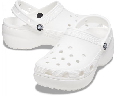 CROCS  Classic Platform Clog - White