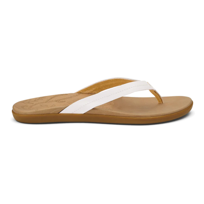 OLUKAI Honu Womens - Bright White/Golden Sand